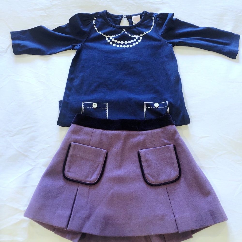 Oscar De La Renta skirt and Jack and Janie top